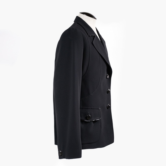 BASLER Black Jacket with Patent Leather Trim - Picture 2 of 13